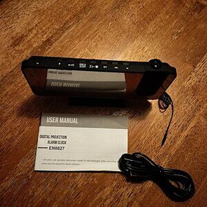 7.5" LED Digital Projector Projection Snooze Dual Alarm Clock FM Radio Timer USB